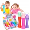 Bez Marki GLUTEK SLIME CRYSTAL MUD Z BROKATEM MIŚ MIX 6 SZT