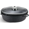 Bez Marki GOOSE keptuvė 3in1 GRILĖ Keptuvė MARMURINĖ keptuvė 38cm 11L 4036