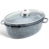 Bez Marki GOOSE keptuvė 3in1 GRILĖ Keptuvė MARMULINĖ keptuvė 38cm 11L 3936