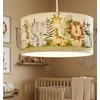 Bez Marki HEXE KIDS Lampa sufitowa wisząca dziecięca JUNGLE 1 x 60W E27 balta H0960