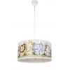 Bez Marki HEXE KIDS Lampa sufitowa wisząca dziecięca JUNGLE 1 x 60W E27 balta H0960