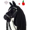 Bez Marki Hobby Horse Ikar didelis rinkinys (arklys ant lazdos) + juodos kamanos + vadelės + obuolys