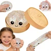 Bez Marki Hot Glitter minkštai išspaudžiamas žaislas garuose keptai bandelei, mažinantis stresą