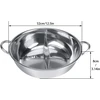 Bez Marki Hot Pot 32 cm nerūdijančio plieno dvigubo indukcinio dujų šabu