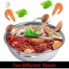Bez Marki Hot Pot 32 cm nerūdijančio plieno dvigubo indukcinio dujų šabu