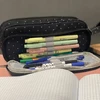 Bez Marki Juodas trijų skyrių mokyklinis dėklas