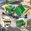 Bez Marki Kaladėlės CITY SAMOCHÓD ŚMIECIARKA ZE STACJĄ RECYKLINGU 3w1 POJAZD PREZNET 811