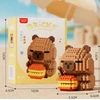 Bez Marki Kapibaros blokeliai su mėsainiu 360 vnt. CAPYBARA statybiniai blokeliai