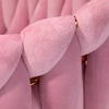 Bez Marki Kėdė Fotelis svetainei IMPERIA Velour Braided Gold Legs GLAMOUR rožinė