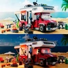 Bez Marki KEMPERIŲ STATYBINIAI BLOKAI 880 HOIDAY CAMPER CITY CREATOR VAIKŲ DIENA