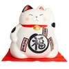 Bez Marki Keramikinė duża skarbonka kotek balta 19x17 cm – Made in Japan