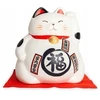 Bez Marki Keramikinė duża skarbonka kotek balta 19x17 cm – Made in Japan