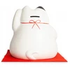 Bez Marki Keramikinė duża skarbonka kotek balta 19x17 cm – Made in Japan