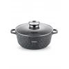 Bez Marki Keraminis marmurinis puodas 6,5L 28cm su dangteliu + Aroma Knob HEMBERG