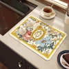 Bez Marki Kitchen Absorbent Drop Pad Dinner Pad Dish Drying Kit Geltona