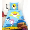 Bez Marki KOMPLET POŚCIELI BABY SHARK BAWEŁNA DLA DZIECI 80X80 135X200 bawełniany