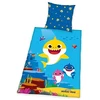 Bez Marki KOMPLET POŚCIELI BABY SHARK BAWEŁNA DLA DZIECI 80X80 135X200 bawełniany