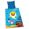 Bez Marki KOMPLET POŚCIELI BABY SHARK BAWEŁNA DLA DZIECI 80X80 135X200 bawełniany