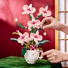 Bez Marki Konstruktorius "rožinė Orchideja" puodelyje, 567 detalės