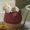 La Factory Bez Marki KOSZ NA ZABAWKI DLA DZIECI DO POKOJU DZIECIĘCEGO KOSZYK Bordinis Ø 30 cm
