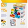 Bez Marki KOSZ POJEMNIK ORGANIZER Z PRZEGRODAMI NA Kaladėlės KONSTRUKCYJNE 3 WARSTWY DIY