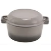 Bez Marki KRISBERG Puodas 2in1 ketaus emaliuotas 26cm 4,8L+1,2L Pilkas KRISBERG KS-7724