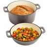Bez Marki KRISBERG Puodas 2in1 ketaus emaliuotas 26cm 4,8L+1,2L Pilkas KRISBERG KS-7724