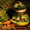 Bez Marki Kūrybinis rinkinys Dinozaurų terariumas naktinė lempa magiškas daugiaspalvis — dovana berniukui, dailės rinkinys, kambario dekoracijos, pasidaryk pats žaislai, priešistorinės figūrėlės, led apšvietimas vaikams