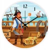Bez Marki Laikrodis ścienny dla chłopca dla dziecka do pokoju Z PIRATEM NOWOCZESNY MOTYW