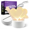 Bez Marki LAMPA LED NOCNA SERCA PODŚWIETLANE 3D LAMPKA OZDOBNA LOVE DO SYPIALNI USB