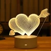Bez Marki LAMPA LED NOCNA SERCA PODŚWIETLANE 3D LAMPKA OZDOBNA LOVE DO SYPIALNI USB