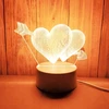 Bez Marki LAMPA LED NOCNA SERCA PODŚWIETLANE 3D LAMPKA OZDOBNA LOVE DO SYPIALNI USB