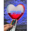 Bez Marki Lampa Led POLSKA Serce kolory personalizowana w kształcie serca