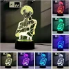Bez Marki Lampa nocna Statuetka panelowa 3D Anime LED USB kolory Pultas 2x Panel