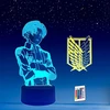 Bez Marki Lampa nocna Statuetka panelowa 3D Anime LED USB kolory Pultas 2x Panel