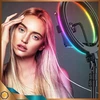 Bez Marki LAMPA PIERŚCIENIOWA NAGRYWANIA FILMIKÓW ZDJĘĆ RGB KOLOROWA LED STOVAS 220CM