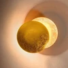 Sieninis šviestuvas Bez Marki LAMPA ŚCIENNA LED KSIĘŻYC ZŁOTO MIEDŹ OBRACALNA o 360° LED 25cm KREATYWNA