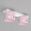 Bez Marki LAMPA SUFITOWA DZIECIĘCA ROSA RÓŻOWA MOTYLE LED POKÓJ DZIEWCZYNKI LISTWA