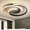 Bez Marki Lampa sufitowa LED juoda-balta su pultu ściemniana 3000K–6000K do salonu