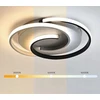 Bez Marki Lampa sufitowa LED juoda-balta su pultu ściemniana 3000K–6000K do salonu