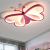 Bez Marki Lampa sufitowa LED MOTYLEK ROŽINĖ –Pilot Nowoczesna Lampa do Pokoju Dziecka