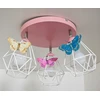 Bez Marki Lampa sufitowa wisząca żyrandol MOTYLEK 3 loft diamond lampy sufitowe róż