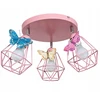 Bez Marki Lampa sufitowa wisząca żyrandol MOTYLEK 3 loft diamond lampy sufitowe róż