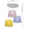 Bez Marki Lampa wisząca sufitowa żyrandol do pokoju dziecięcego ABAŻUR 3 lampy loft