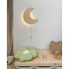 Teka Bez Marki Lampka Drewniany Księżyc - drewniana lampka LED do pokoju dziecięcego