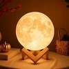 Bez Marki Lampka Księżyc 3D Mydethun 12 cm LED USB – Lampka Nocna su Regulacją