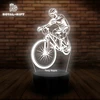 Bez Marki Lampka Led 3D Dla Kolarza Na Biurko Statuetka Rowerzysty Rower Szosówka Usb