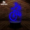 Bez Marki Lampka Led 3D Dla Kolarza Na Biurko Statuetka Rowerzysty Rower Szosówka Usb