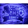 Bez Marki Lampka LED IMIĘ XL 67cmx47cm Herb FC Barcelona Obraz 3D Futbolo kamuolys FCB