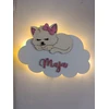 Bez Marki Lampka LED personalizowana chmurka kotek dydis L 388X285